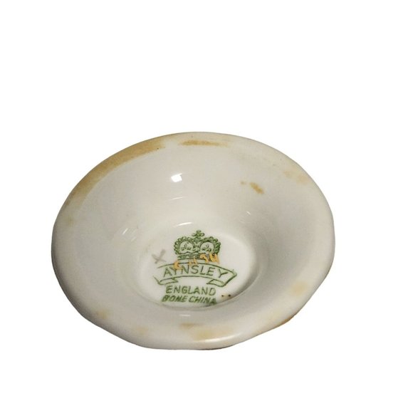 AYNSLEY England DOGWOOD Pattern Light Blue Cup & Saucer Magnolia Flowers - Picture 12 of 12